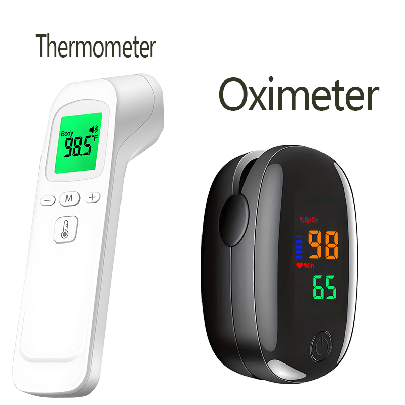 Pulse Oximeter - Non Contact Infrared Forehead Thermometer Celsius