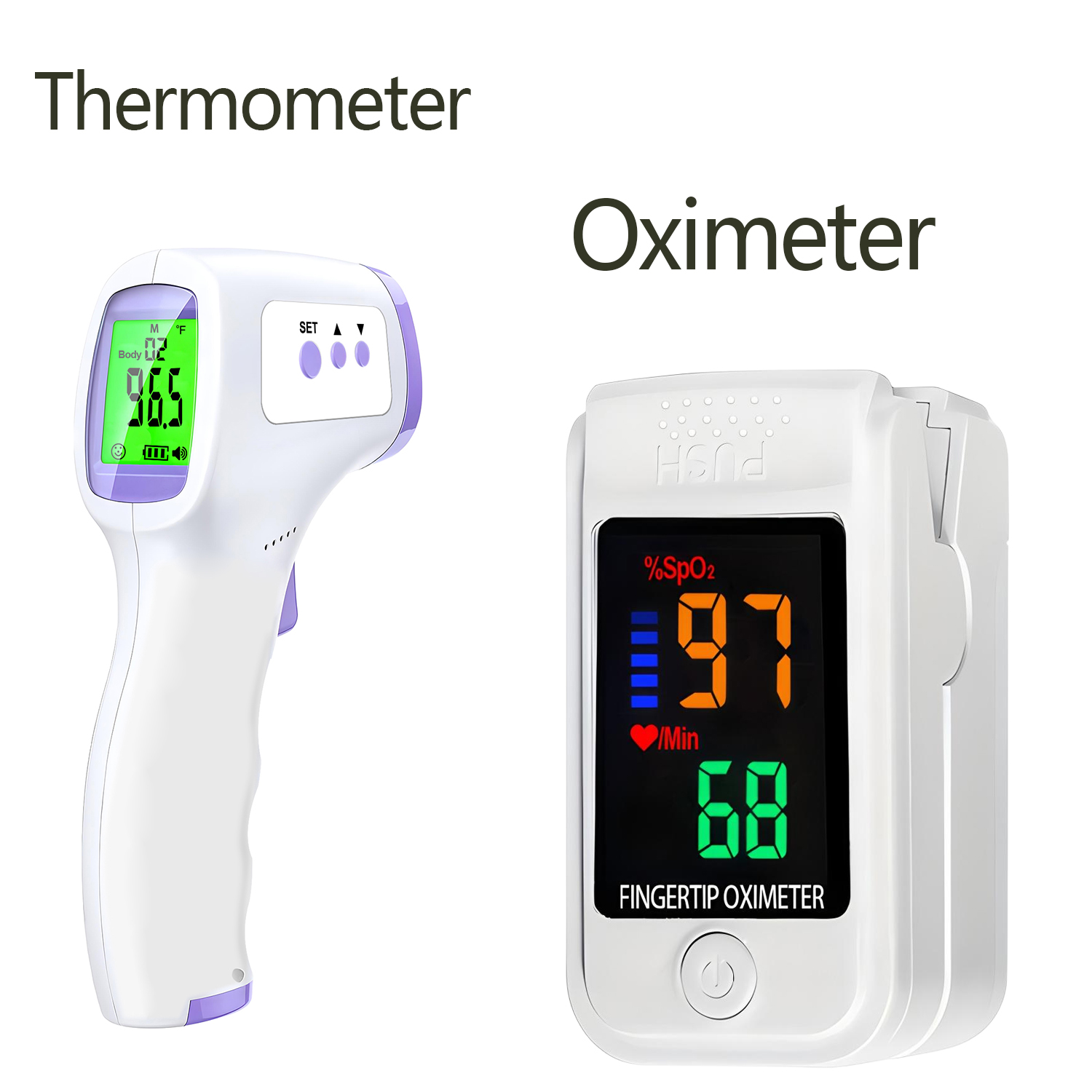 Pulse Oximeter - Non-contact Digital Infrared Forehead Temperature Electronic