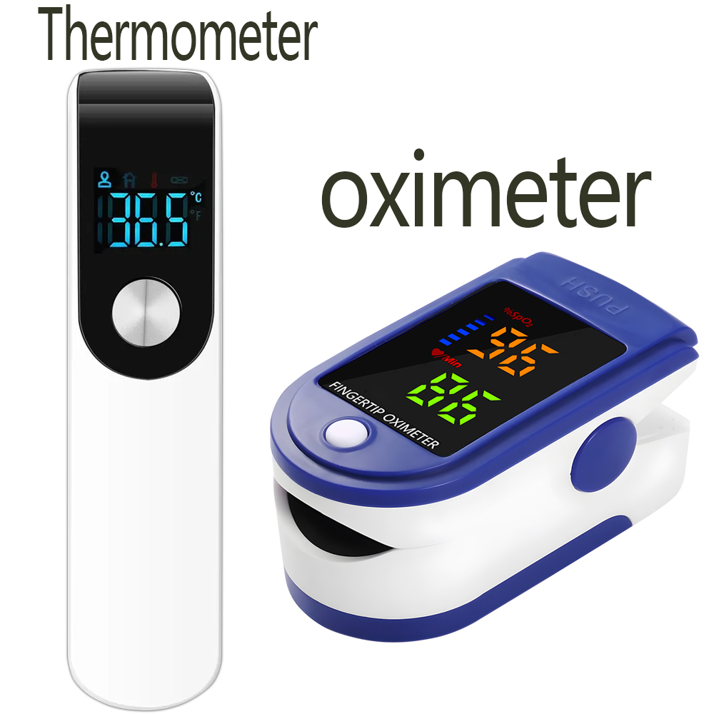 Pulse Oximeter - Medcial Forehead Thermometer Fingertip Pulse Oximeter