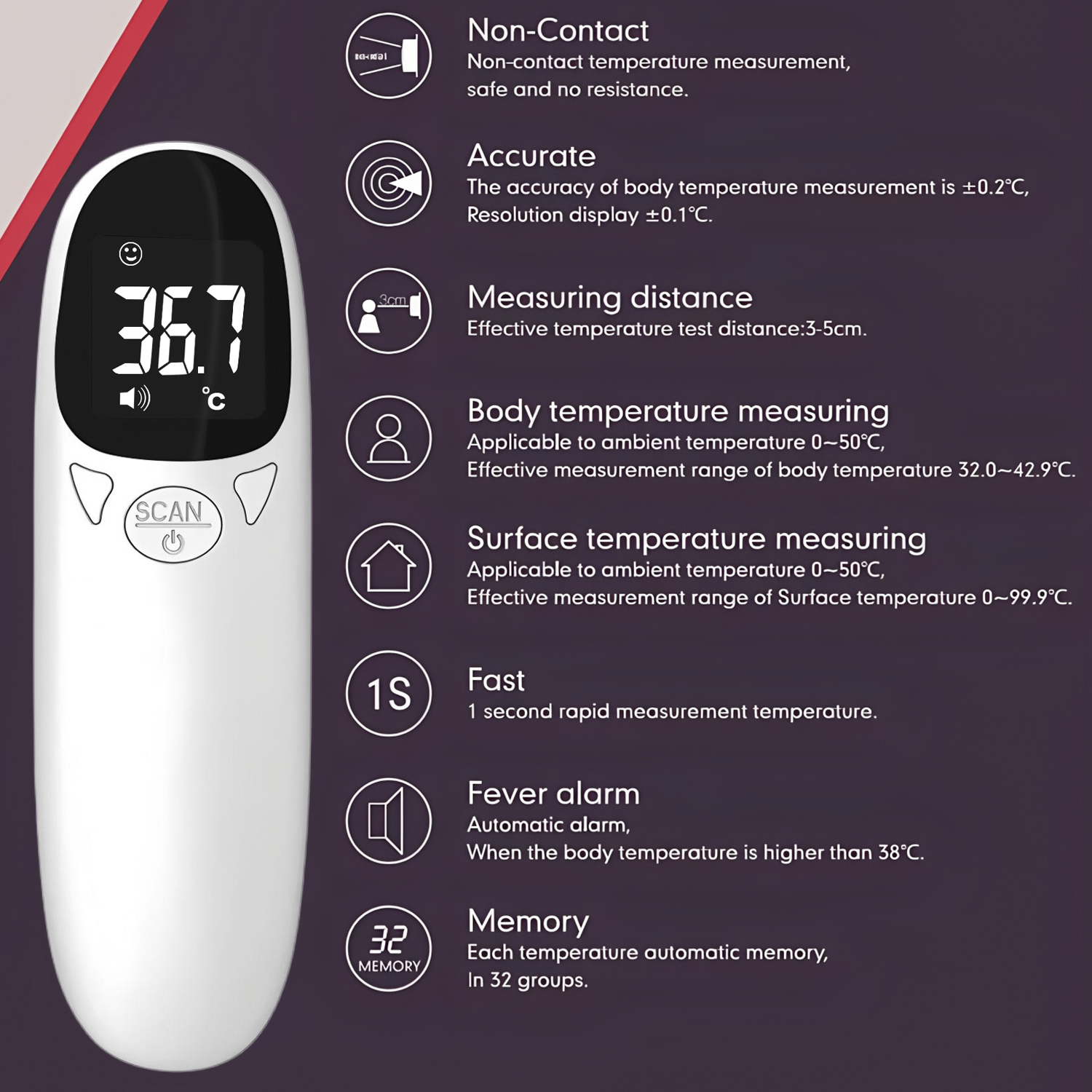 Medical Infrared Thermometer D - огляд і ціна Pulse Oximeter