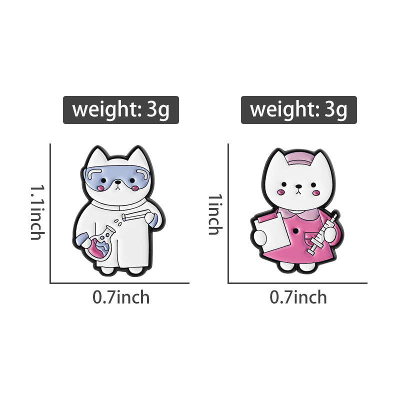 Nurse Lab Cats Enamel Pins Cus - огляд і ціна Medical Lab Gifts
