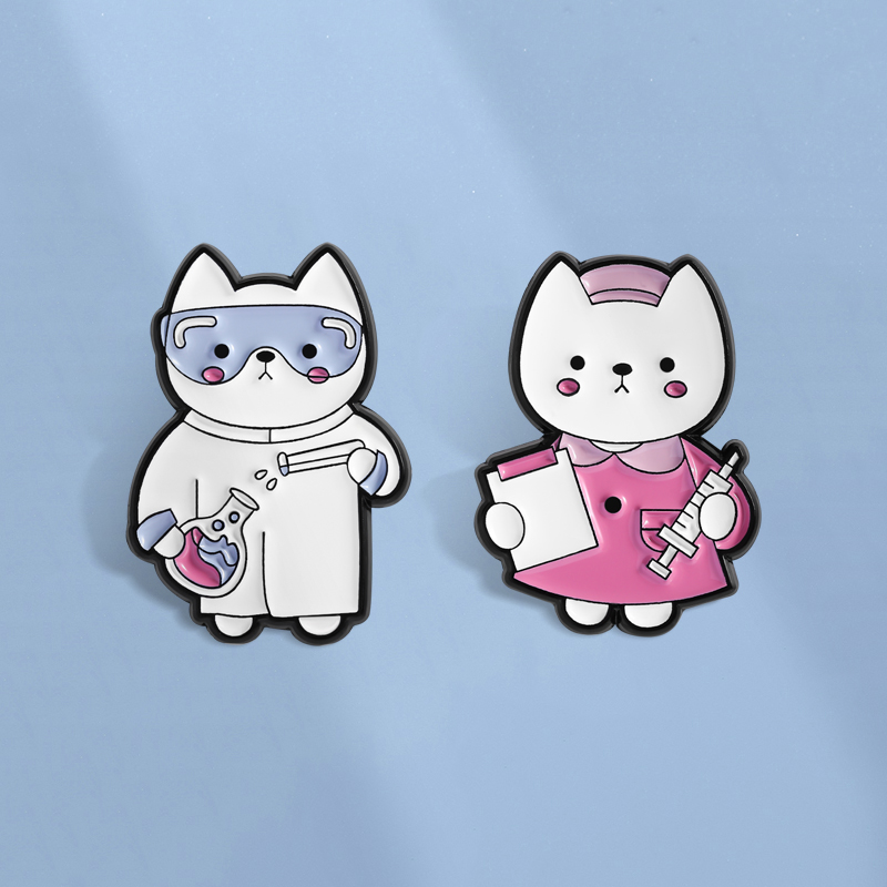 Nurse Lab Cats Enamel Pins Cus - огляд і ціна Medical Lab Gifts